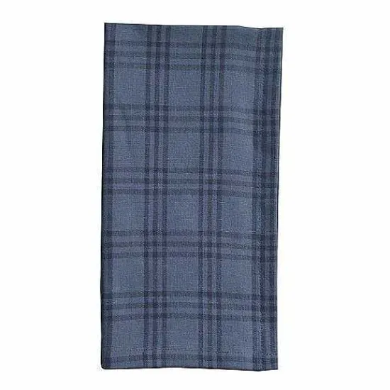 Best Food Network Blue Check Woven Dinner Napkin 4-Pk. Table Linens