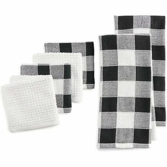 Clearance Food Network Buffalo Check Kitchen Towel & Dishcloth 6-Pk. Kitchen Linens