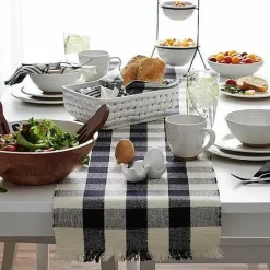 Hot Food Network Buffalo Check Table Runner Table Linens