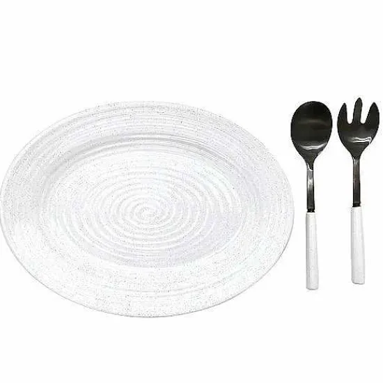 Online Food Network Farmstead Serving Platter & Utensil Set Dinnerware & Serveware