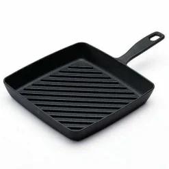 Online Food Network 9.8-In. Pre-Seasoned Cast-Iron Grill Pan Cookware & Bakeware