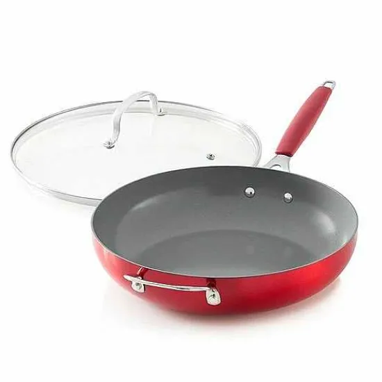 Food Network 12-In. Saute Pan With Lid Cookware & Bakeware