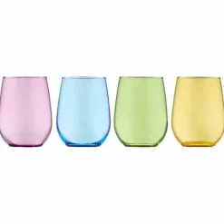 Outlet Food Network Kalindi 4-Pc. Stemless Wine Glass Set Drinkware & Glassware