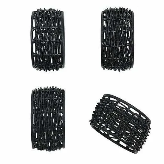 Best Food Network 4-Pc. Metal Wire Napkin Ring Set Table Linens