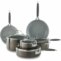 Discount Food Network 10-Pc. Nonstick Ceramic Cookware Set Cookware & Bakeware