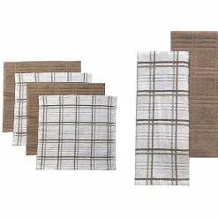 Clearance Food Network Plaid Kitchen Towel & Dishcloth Multi-Pack Kitchen Linens