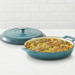 Outlet Food Network 3.5-Qt. Enameled Cast-Iron Braiser With Lid Cookware & Bakeware