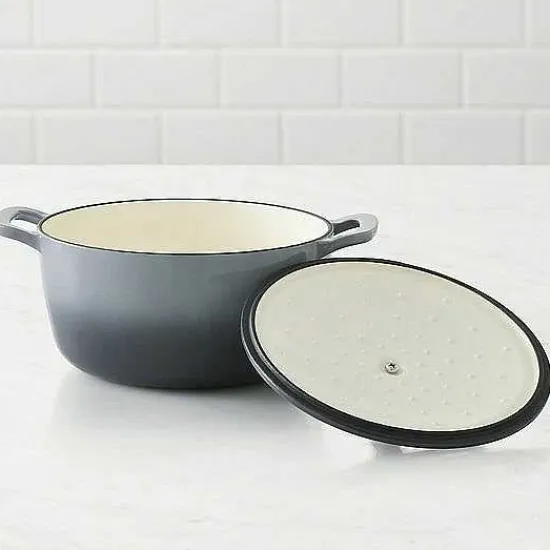 Best Food Network 7-Qt. Ombre Enameled Cast-Iron Dutch Oven Cookware & Bakeware