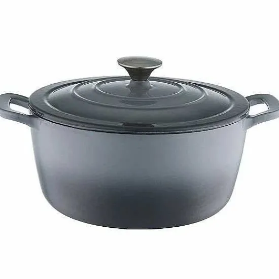 Best Food Network 7-Qt. Ombre Enameled Cast-Iron Dutch Oven Cookware & Bakeware