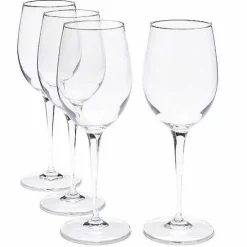 Food Network Signature 4-Pc. Crystal White Wine Glass Set Drinkware & Glassware