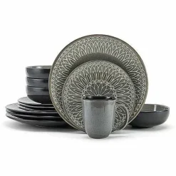 Clearance Food Network Tandoori Gray 16-Pc. Dinnerware Set Dinnerware & Serveware