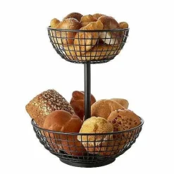Best Food Network Wire 2-Tier Basket Dinnerware & Serveware