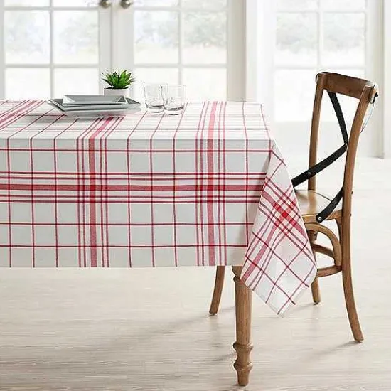 Outlet Food Network Woven Plaid Picnic Tablecloth Table Linens